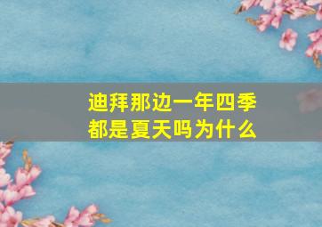 迪拜那边一年四季都是夏天吗为什么