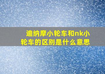 迪纳摩小轮车和nk小轮车的区别是什么意思