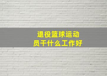 退役篮球运动员干什么工作好