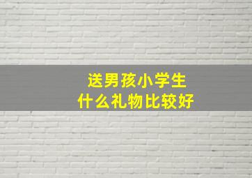 送男孩小学生什么礼物比较好