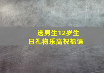 送男生12岁生日礼物乐高祝福语