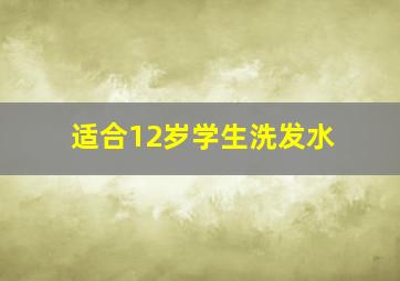 适合12岁学生洗发水