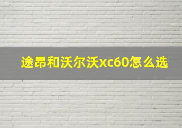 途昂和沃尔沃xc60怎么选