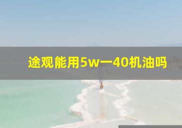 途观能用5w一40机油吗