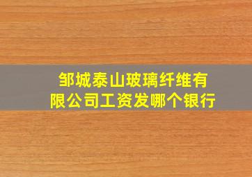 邹城泰山玻璃纤维有限公司工资发哪个银行