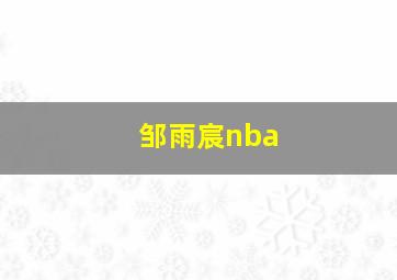 邹雨宸nba