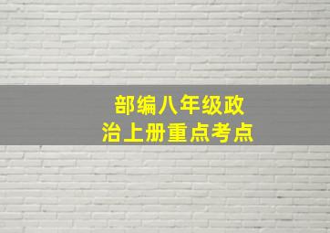 部编八年级政治上册重点考点