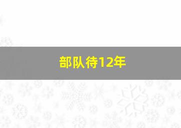 部队待12年