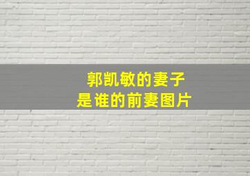 郭凯敏的妻子是谁的前妻图片