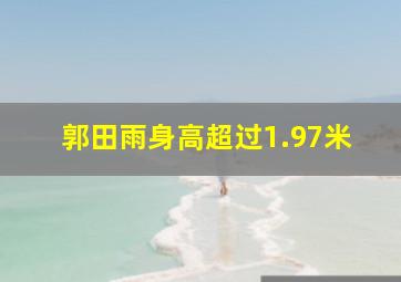 郭田雨身高超过1.97米