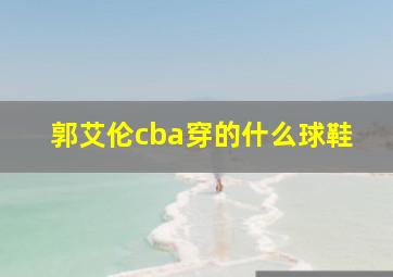 郭艾伦cba穿的什么球鞋