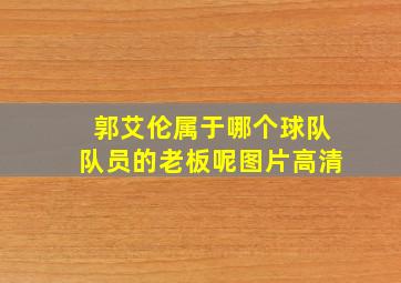 郭艾伦属于哪个球队队员的老板呢图片高清