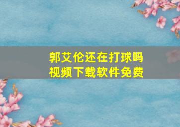 郭艾伦还在打球吗视频下载软件免费