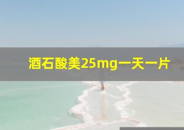 酒石酸美25mg一天一片