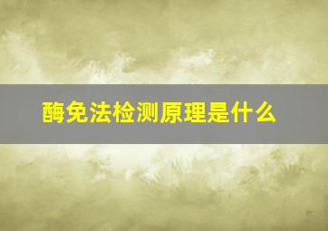 酶免法检测原理是什么