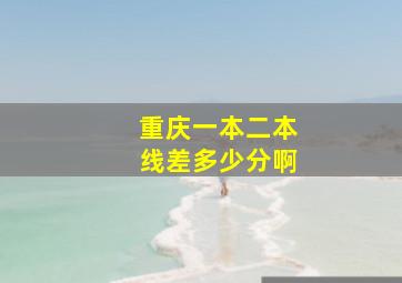 重庆一本二本线差多少分啊