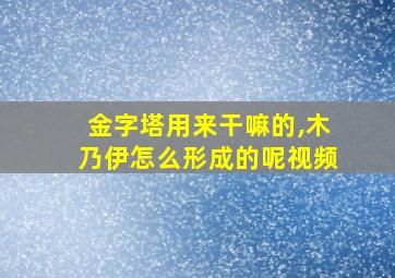 金字塔用来干嘛的,木乃伊怎么形成的呢视频