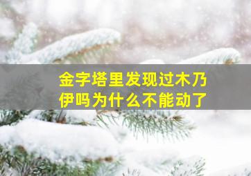 金字塔里发现过木乃伊吗为什么不能动了