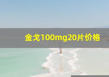 金戈100mg20片价格