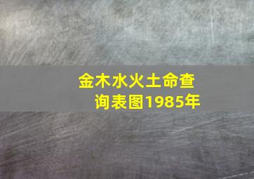 金木水火土命查询表图1985年