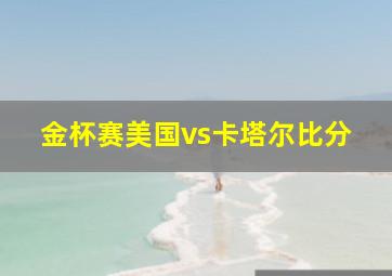 金杯赛美国vs卡塔尔比分