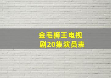 金毛狮王电视剧20集演员表