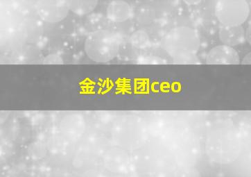 金沙集团ceo