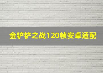 金铲铲之战120帧安卓适配