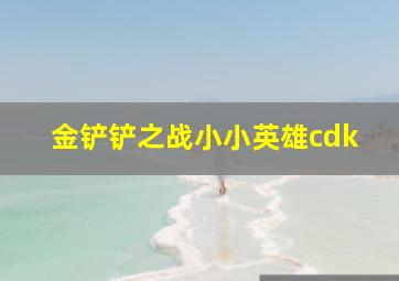 金铲铲之战小小英雄cdk