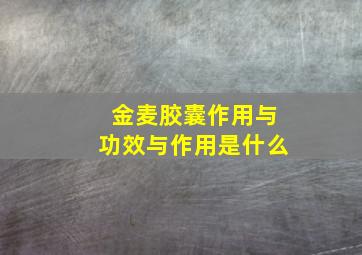 金麦胶囊作用与功效与作用是什么