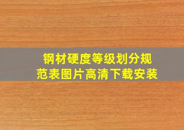 钢材硬度等级划分规范表图片高清下载安装