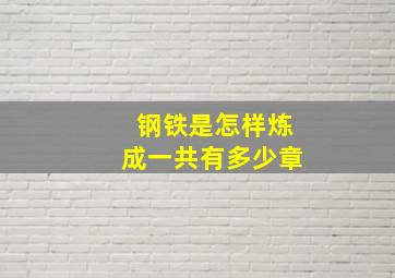 钢铁是怎样炼成一共有多少章