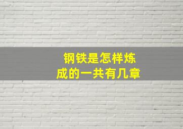 钢铁是怎样炼成的一共有几章