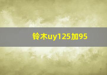 铃木uy125加95