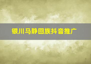 银川马静回族抖音推广