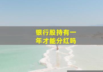 银行股持有一年才能分红吗