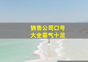 销售公司口号大全霸气十足