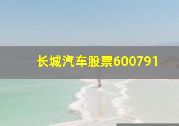 长城汽车股票600791