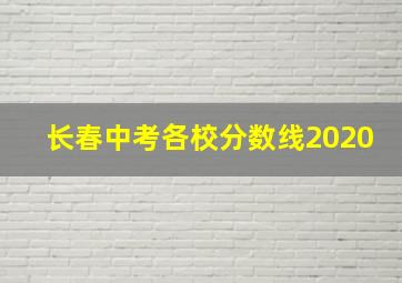 长春中考各校分数线2020