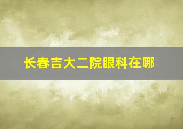 长春吉大二院眼科在哪