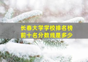 长春大学学校排名榜前十名分数线是多少