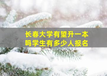 长春大学有望升一本吗学生有多少人报名