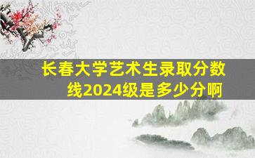 长春大学艺术生录取分数线2024级是多少分啊