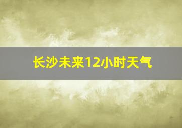 长沙未来12小时天气