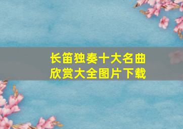 长笛独奏十大名曲欣赏大全图片下载