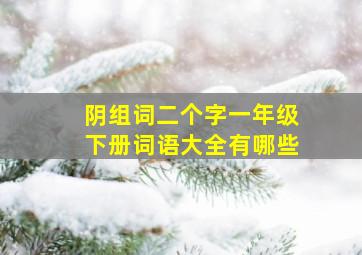 阴组词二个字一年级下册词语大全有哪些