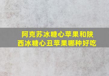 阿克苏冰糖心苹果和陕西冰糖心丑苹果哪种好吃