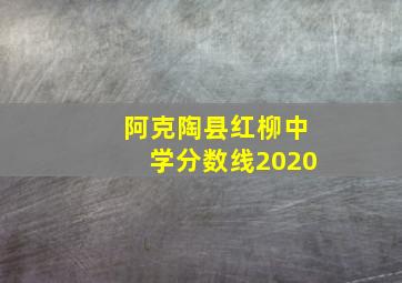 阿克陶县红柳中学分数线2020