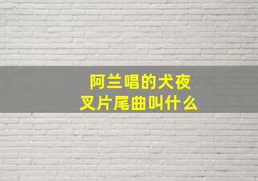 阿兰唱的犬夜叉片尾曲叫什么