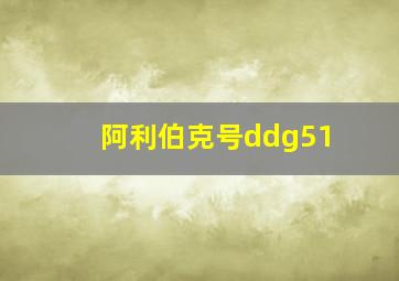 阿利伯克号ddg51